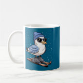 Cool Seagull On Skis - Nordic Winter Seagulls Aprè Kaffeetasse (Links)