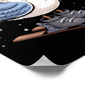 Cool Seagull On Skis - Nordic Winter Seagulls Aprè Poster (Ecke)