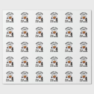 Cool Sein Ist Kostüm Halloween Geist Kürbis Katze_ Geschenkpapier