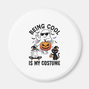 Cool Sein Ist Kostüm Halloween Geist Kürbis Katze_ Magnet