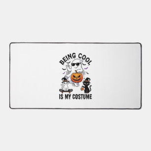 Cool Sein Ist Kostüm Halloween Geist Kürbis Katze_ Schreibtischunterlage
