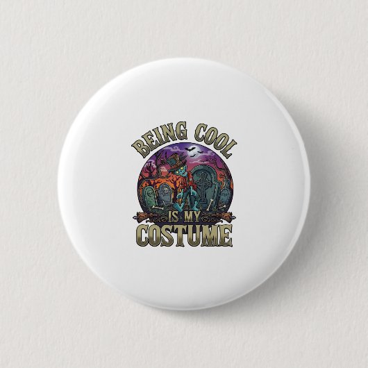 Cool Sein Ist Kostüm Halloween Zombie Friedhof_1 Button (Vorderseite)