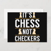 cool sein Schach nicht Schachbretter Schachbretter Ankündigungspostkarte (Vorne/Hinten)