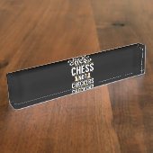 cool sein Schach nicht Schachbretter Schachbretter Namensplakette (Seite)