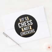 cool sein Schach nicht Schachbretter Schachbretter Runder Aufkleber (Umschlag)