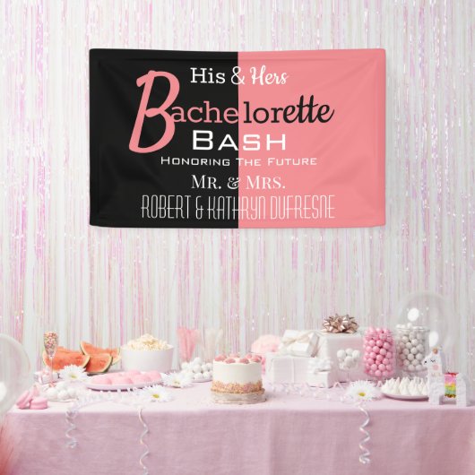 Cool Seiner & ihrer Combo Bachelor/ette Personalis Banner (Party)