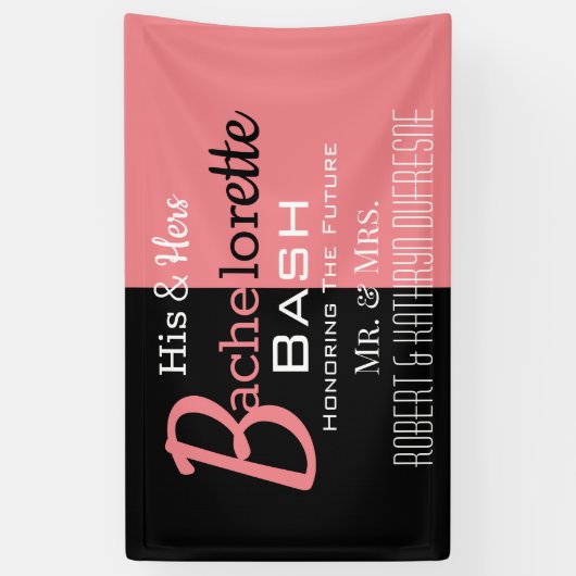 Cool Seiner & ihrer Combo Bachelor/ette Personalis Banner (Vertikal)