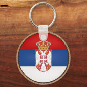 Cool Serbia Flag Seal Schlüsselanhänger (Vorderseite)