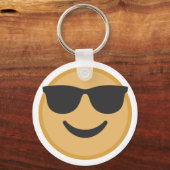 Cool Shades Emoji Face Schlüsselanhänger (Vorderseite)
