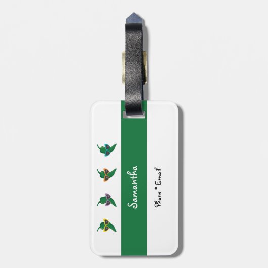 Cool Shades Green Chile Muster Gepäckanhänger (Rückseite vertikal)