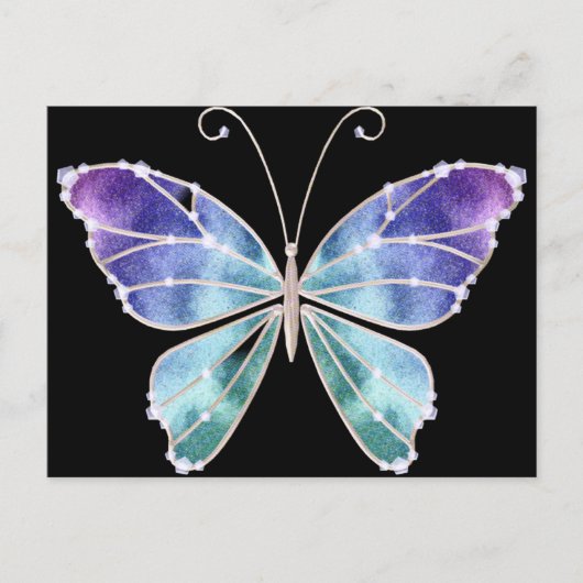 Cool Shades Rainbow Wings Butterfly Postkarte (Vorderseite)