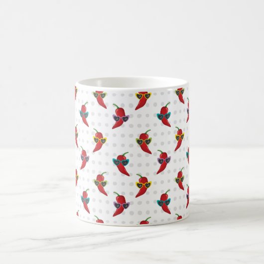Cool Shades Red Chile Pattern Kaffeetasse (Mittel)