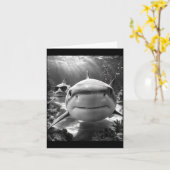 Cool Shark Animal Selfie  Karte (Gelbe Blume)