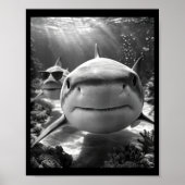 Cool Shark Animal Selfie  Poster (Vorne)