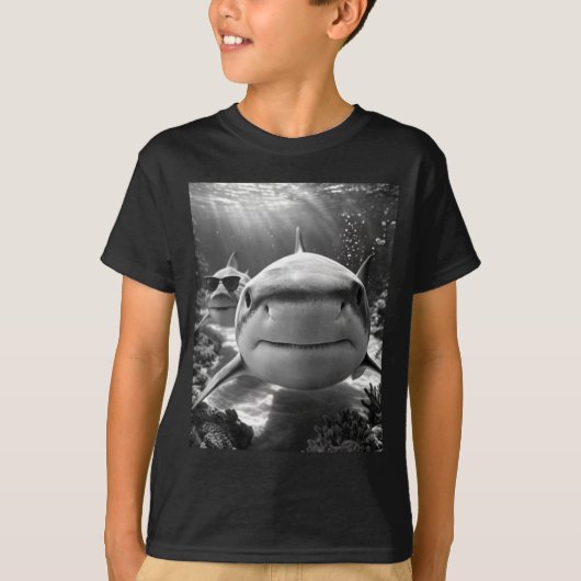 Cool Shark Animal Selfie  T-Shirt (Vorderseite)