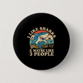 Cool Shark Art Men Great White Hammerhead Sh Button (Vorderseite)