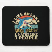 Cool Shark Art Men Great White Hammerhead Sh Mousepad (Vorne)