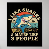 Cool Shark Art Men Great White Hammerhead Sh Poster (Vorne)