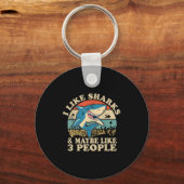 Cool Shark Art Men Great White Hammerhead Sh Schlüsselanhänger (Vorderseite)