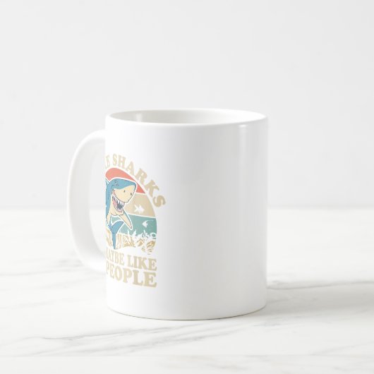 Cool Shark Art Men Women Great White Hammerhead Sh Kaffeetasse (Vorderseite Links)
