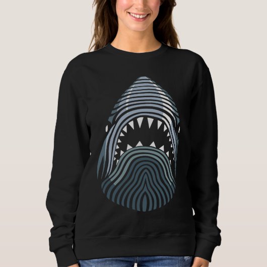 Cool Shark Head Sweatshirt (Vorderseite)