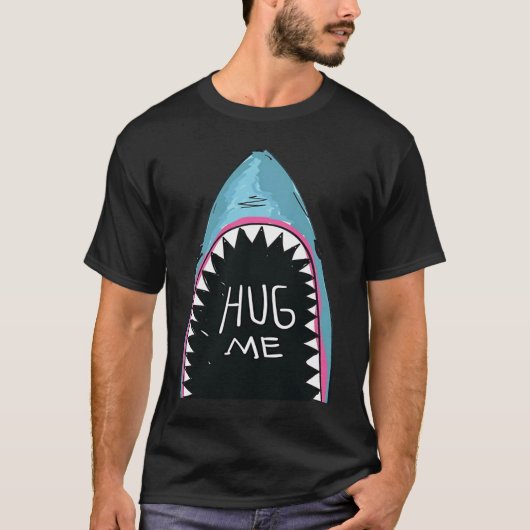 Cool Shark Hug Me Summer Surf Club T-Shirt (Vorderseite)