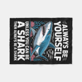 Cool Shark Novelty For Men Women Kids Shark Fan Sh Fleecedecke (Vorderseite (Horizontal))