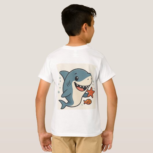 Cool Shark with Sunglasses T-Shirt (Schwarz voll)