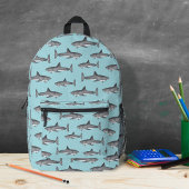 Cool Sharks Blue Ocean School Bedruckter Rucksack