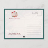 Cool Shiba Inu in Christmas Winter Postkarte (Rückseite)