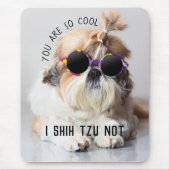 Cool Shih Tzu Nicht lustig niedliche Sonnenbrille Mousepad (Vorne)