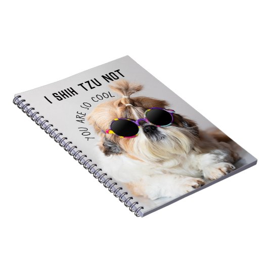 Cool Shih Tzu Nicht lustig niedliche Sonnenbrille  Notizblock (Rechte Seite)