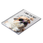 Cool Shih Tzu Nicht lustig niedliche Sonnenbrille  Notizblock (Linke Seite)