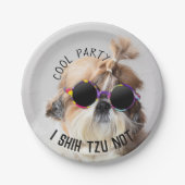Cool Shih Tzu Sie Spaß niedliche Sonnenbrille Part Pappteller (Vorderseite)