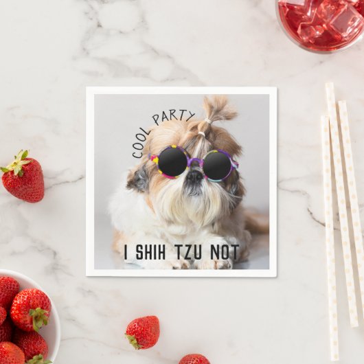 Cool Shih Tzu Sie Spaß niedliche Sonnenbrille Part Serviette (Beispiel)