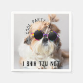Cool Shih Tzu Sie Spaß niedliche Sonnenbrille Part Serviette (Vorderseite)