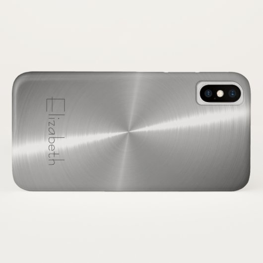 Cool Shiny Radial Steel Metallic Case-Mate iPhone Hülle (Rückseite (Horizontal))