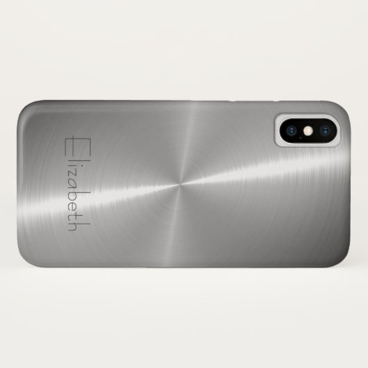 Cool Shiny Radial Steel Metallic Case-Mate iPhone Hülle (Rückseite (Horizontal))