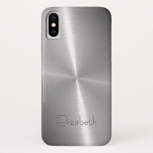 Cool Shiny Radial Steel Metallic Case-Mate iPhone Hülle (Rückseite)