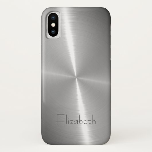 Cool Shiny Radial Steel Metallic Case-Mate iPhone Hülle (Rückseite)