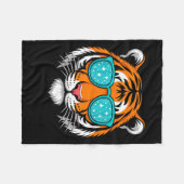 Cool Shirts For Boys Kids, Funny Tiger Sungles  Fleecedecke (Vorderseite (Horizontal))