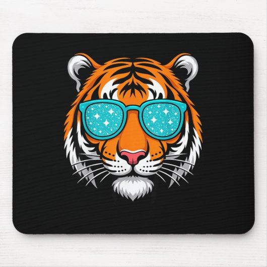 Cool Shirts For Boys Kids, Funny Tiger Sungles Mousepad (Vorne)