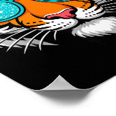 Cool Shirts For Boys Kids, Funny Tiger Sungles Poster (Ecke)