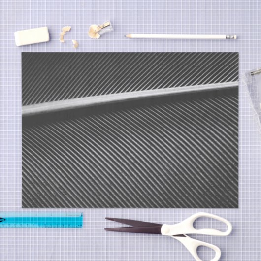 Cool silver gray elegant texture geometric lines seidenpapier (Handwerk)