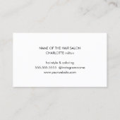 Cool Simple Blue Imitate Gold Scissors Haarbylist Visitenkarte (Rückseite)