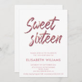 Cool Simple Elegante Rose Gold minimalistischer Ch Einladung (Vorne/Hinten)