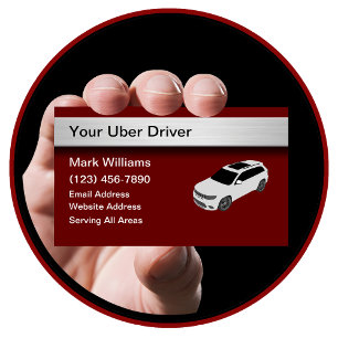 Cool Simple Uber-Fahrer-Fahrdienst-Anfrage Visitenkarte
