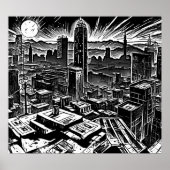 Cool Sin City Ink Noir Poster - Retro Comic Vibe (Vorne)