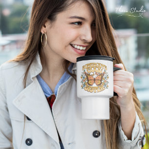 Cool Sister Butterfly Wilde Blume Vintag Retro Reisebecher