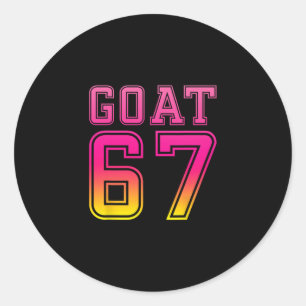 Cool Six Seven 6 7 Eiscreme Ziege 67 Meme Rizz Spa Runder Aufkleber